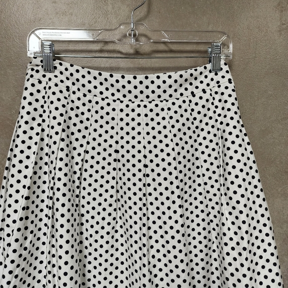 Talbots Black and White Polka Dot Beautiful and Unique Eyelet Skirt Set 16p - Picture 5 of 12